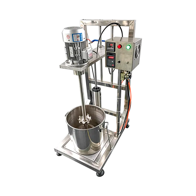 Disperser Berkecepatan Tinggi Pengangkat Pneumatik dengan Pemanas untuk Pigmen Kosmetik